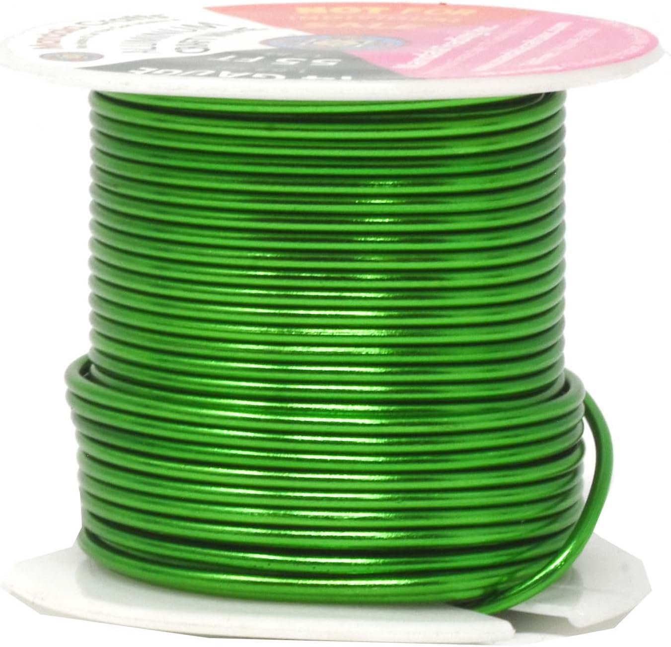 Mandala Crafts 14 Gauge Anodized Aluminum Craft Wire for Jewelry Making – 330 FT Colored Flexible Silver Copper True Blue Brown Red Kelly Green Wire - Bendable for Bonsai Armature Crafting Sculpting