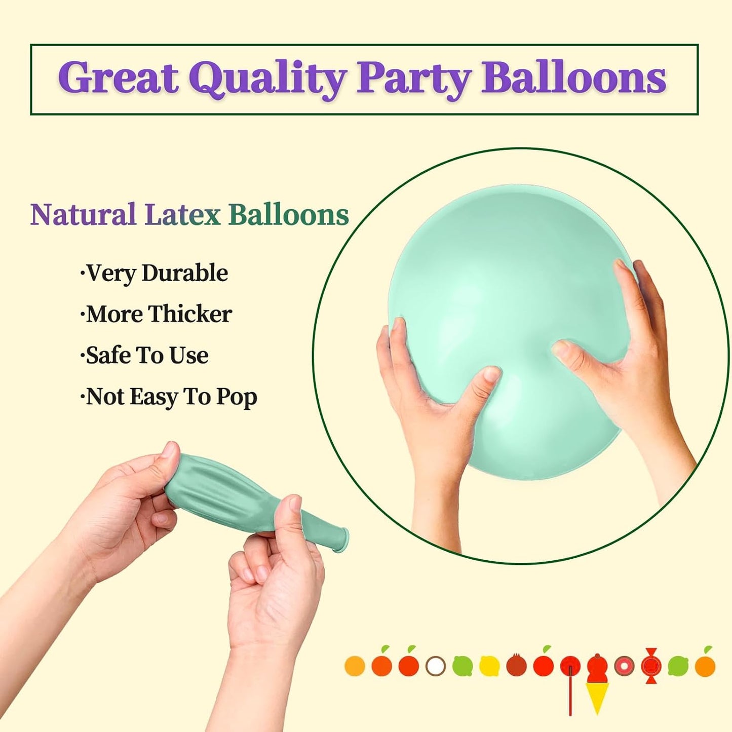 110pcs Pastel Green Balloon 12 Inch, Pastel Green Latex Balloons for Birthday Party Baby Shower Wedding(with 2 Ribbons).