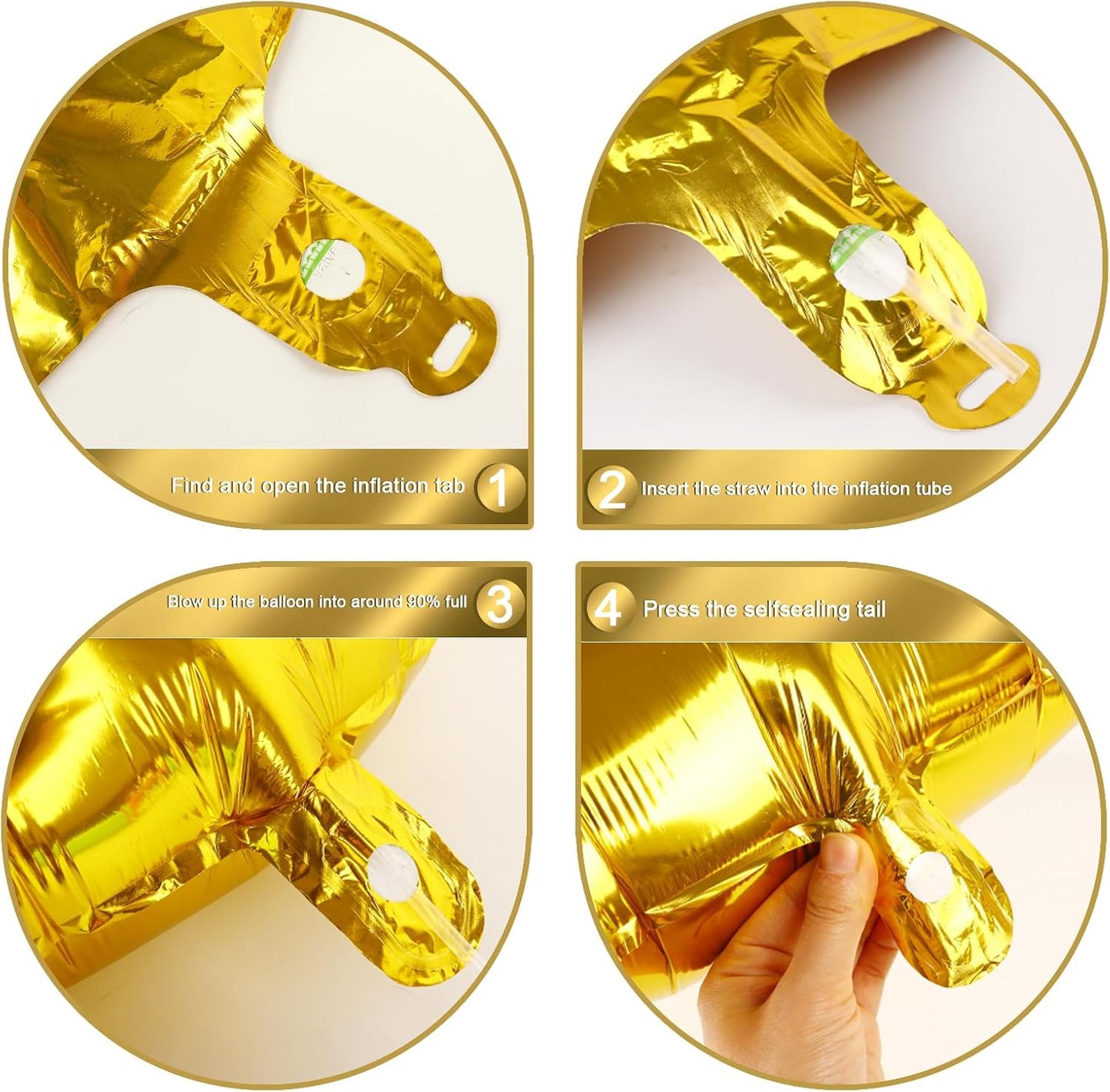 40 Inch Gold 3 Large Number Balloon, 3 13 23 30 33 Wednesday Golden Birthday Party Decorations, Number Three Foil Balloons for Anniversary Party Graduations Celebration Supplies
