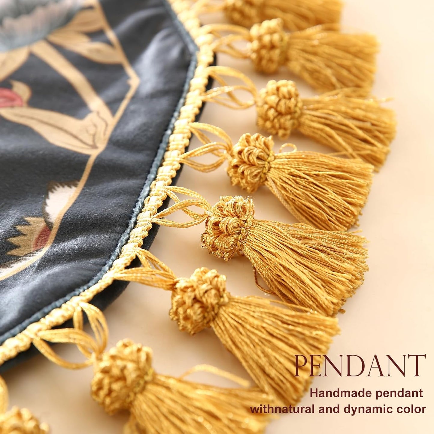 patdrea Designer Vintage Black Floral Velvet Table Runner 71 Inch Long, Pink Khaki Bouquets Pattern Table Mat, Decoration for Kitchen Dining Coffee Table Cabinet Banquet Thanksgiving,12"*71"