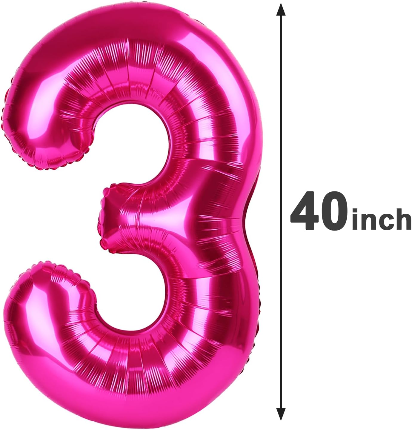 40 Inch Hot Pink 23 Large Number Balloon, 23 23rd Hot Pink Birthday Party Decorations, Number 23 Foil Balloons for Anniversary Party Graduations Celebration Supplies
