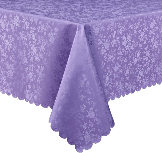 Smiry Rectangle Table Cloth, Waterproof Heavy Duty Vinyl Tablecloths, Wipeable Washable Table Cover for Kitchen and Dining Room (Purple, 60" X 102")