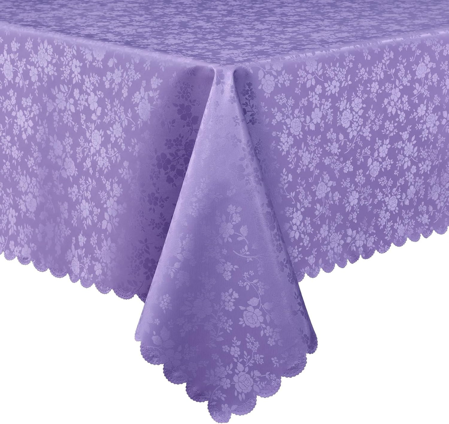 Smiry Rectangle Table Cloth, Waterproof Heavy Duty Vinyl Tablecloths, Wipeable Washable Table Cover for Kitchen and Dining Room (Purple, 60" X 84")