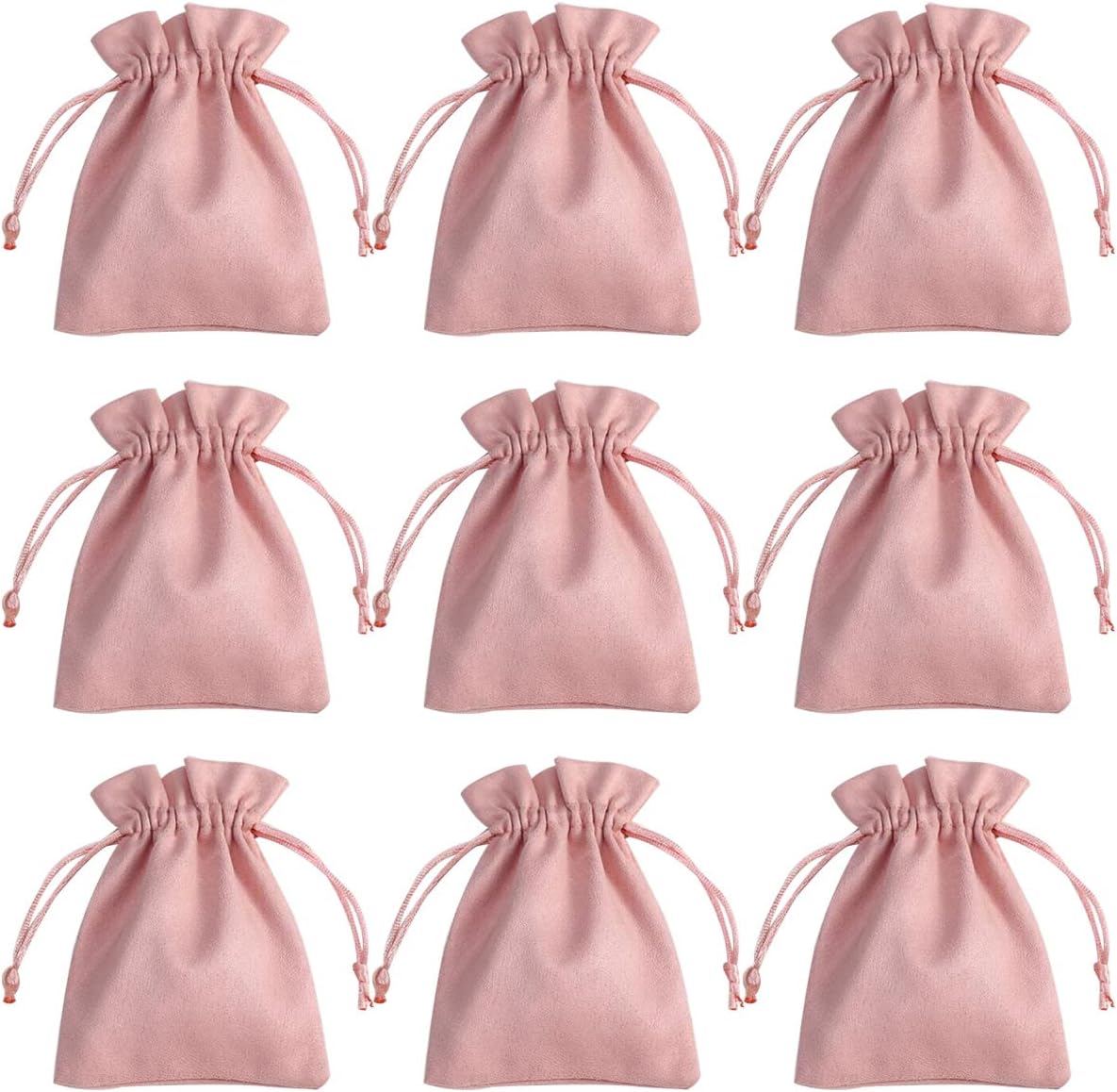 30 Pcs Pink Velvet Drawstring Bags Jewelry Pouches Jewelry Gift Bags Pouches Wedding Favors,3.1x3.9 inch