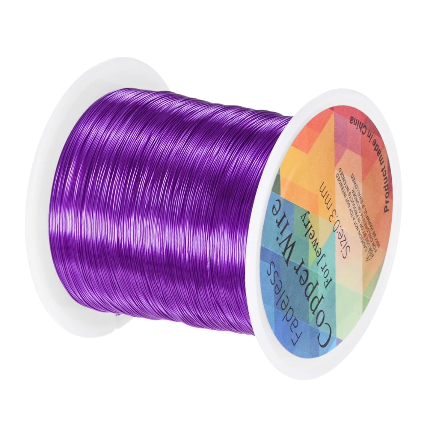 0.3mm Jewelry Wire, 28 Gauge 328FT Craft Wire Copper Beading Wire for Jewelry Making/Planting/Weaving/DIY Crafting, Soft Metal Wires [100M, Purple]