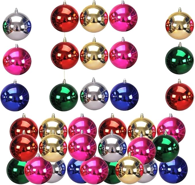 KTKDE Christmas Balls Decoration 36 Pcs/2.36in Christmas Tree Decorations Shatterproof Hanging Ornament Balls for Holiday Wreath Xmas Tree Decor Colorful Ball for Party Event