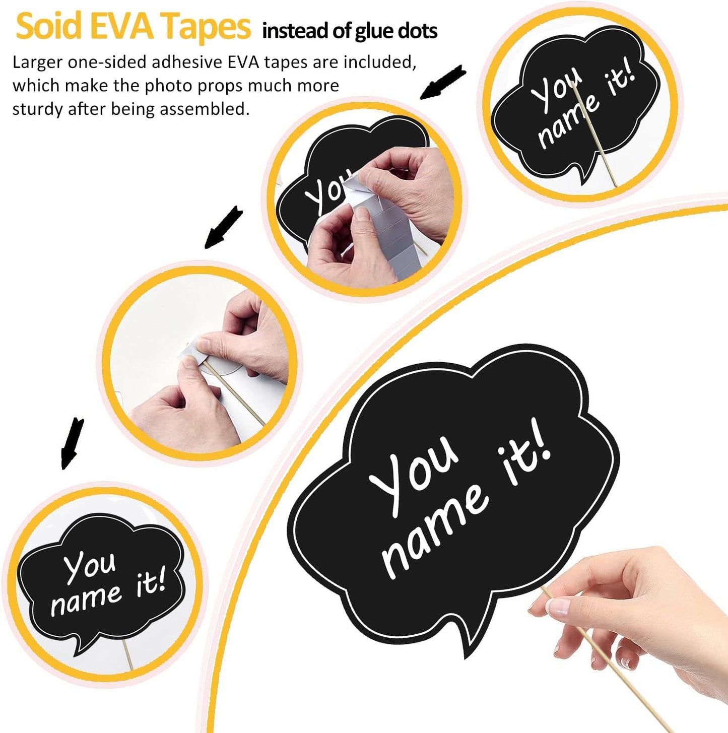 35pcs Insta-Themed Social Media Party Selfie Photo Booth Props with Speech Bubble DIY Photo Props for Birthday, Graduation, Festivals, Anniversary, Wedding Event Decoration Party Supplies