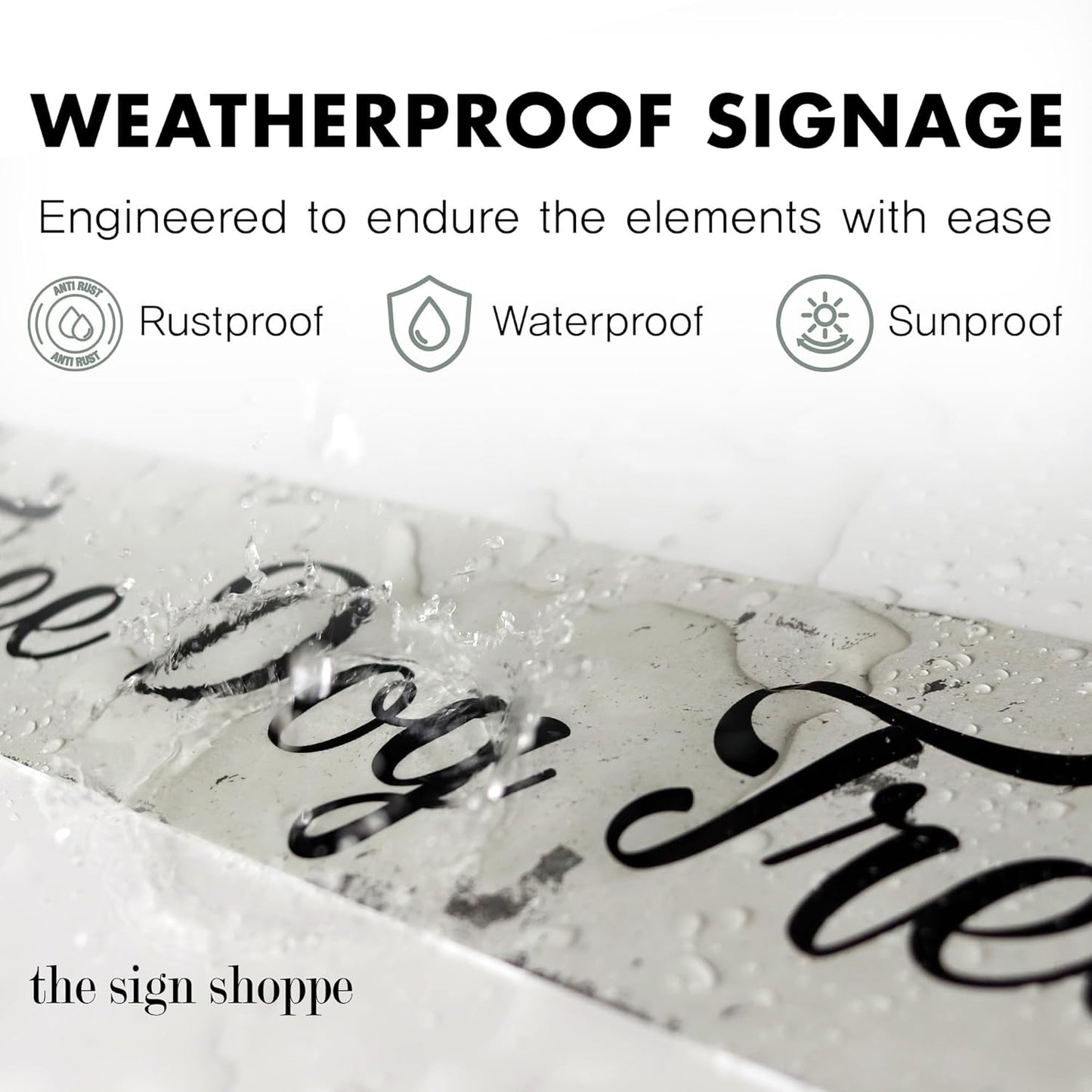 Rustic Custom Metal Sign - Custom Sign for Indoor or Outdoor Use (Rustic Black, 15x15 inches)