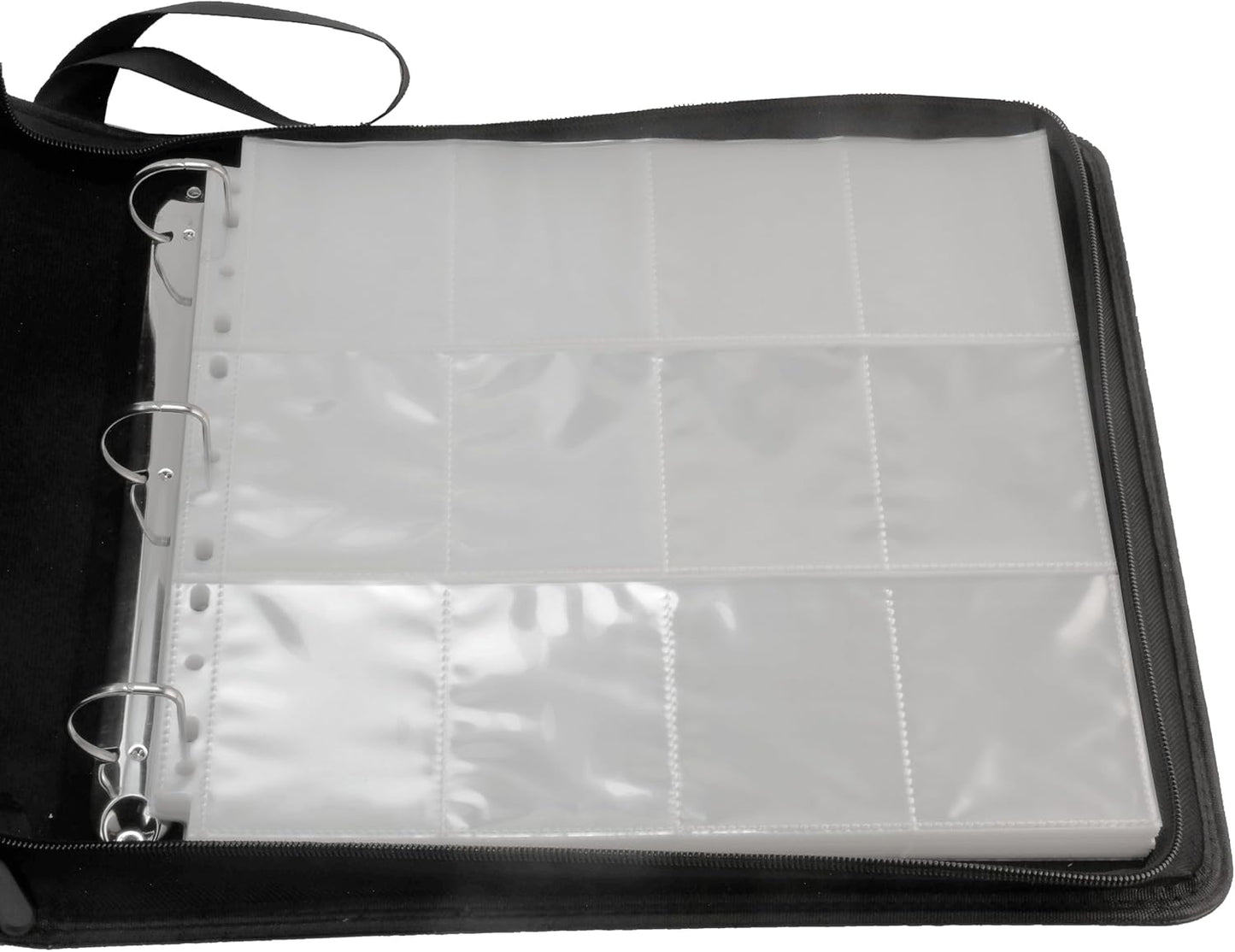 Ursae Minoris 3 D-Ring Large Format Zipper Binder for Up to 600 Sports/Trading Cards - Burgundy