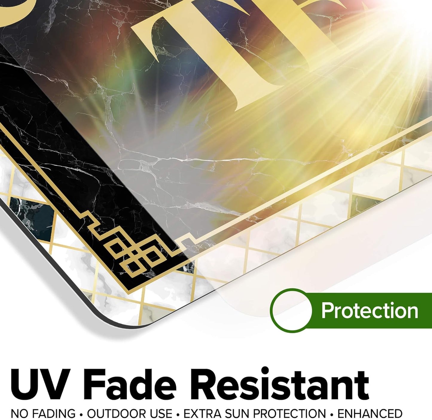 Custom Sign, Custom Street Sign, 11 Font Colors, 13 Font Styles, 4 Hole Options, 22 Sizes, 12x18 Inches, Rust Free DiBound, Fade Resistant, Made in USA by My Sign Center (Marble Tile)