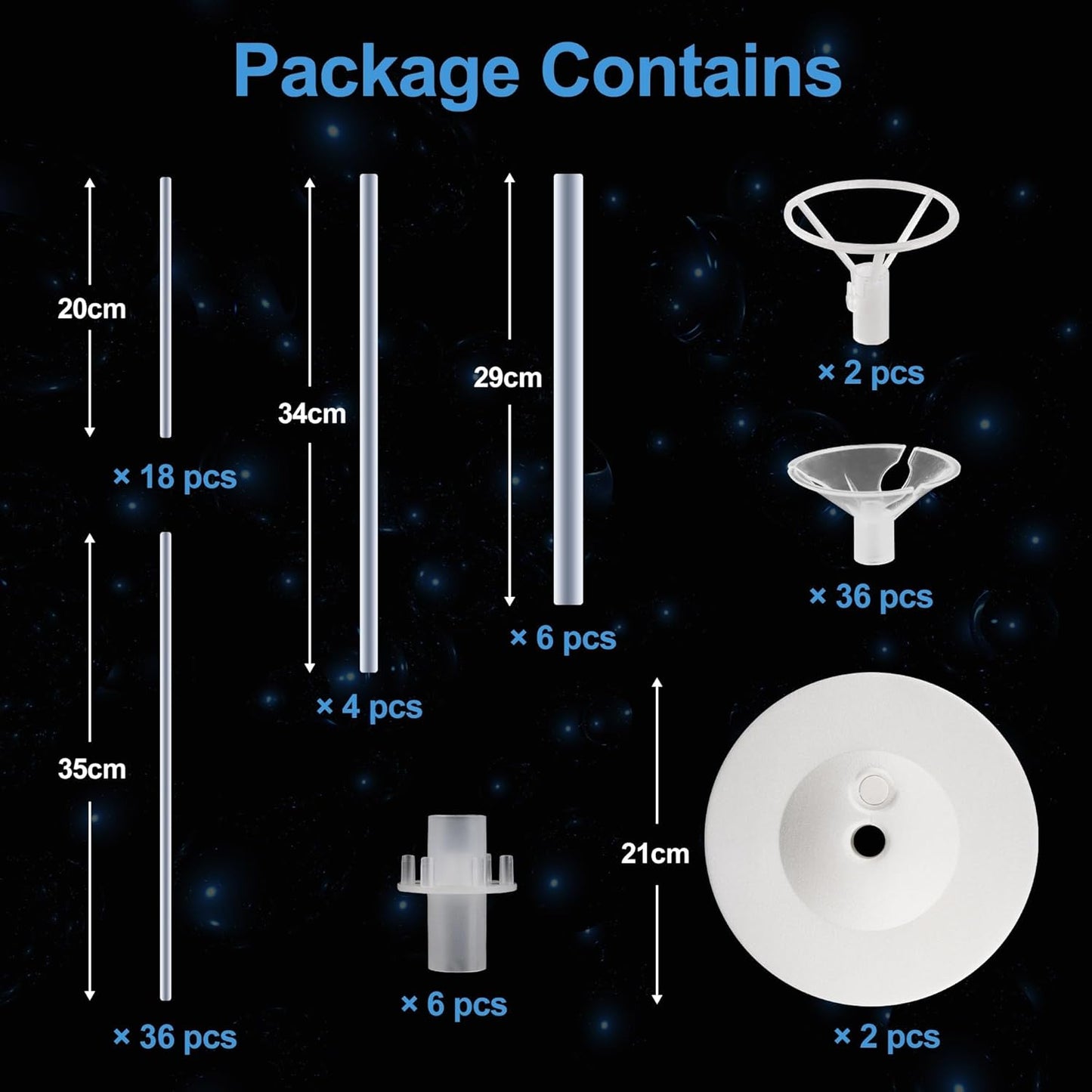 2 Sets 62in Balloon Stand Kit, Balloon Holder on Floor and Table, Balloon Sticker Party Decoration for Wedding Birthday Graduation Baby Shower