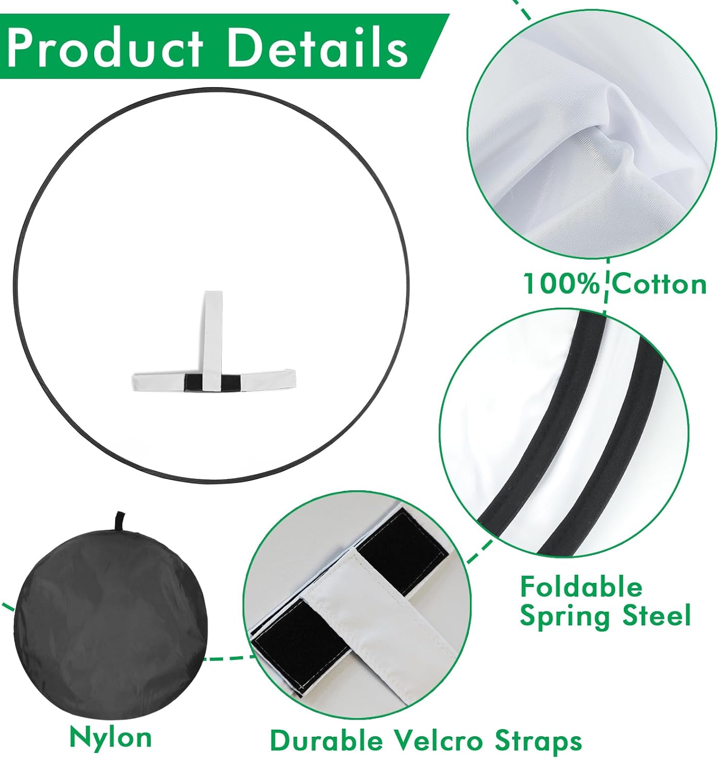 Portable White Screen Chair, 57 in BlueBackdrop with Stand Double Sided Foldable Screen Background , Chroma Key, Blue Backdrop for Chair Photography Streaming Gaming Photo Zoom Video Chats and Meeting