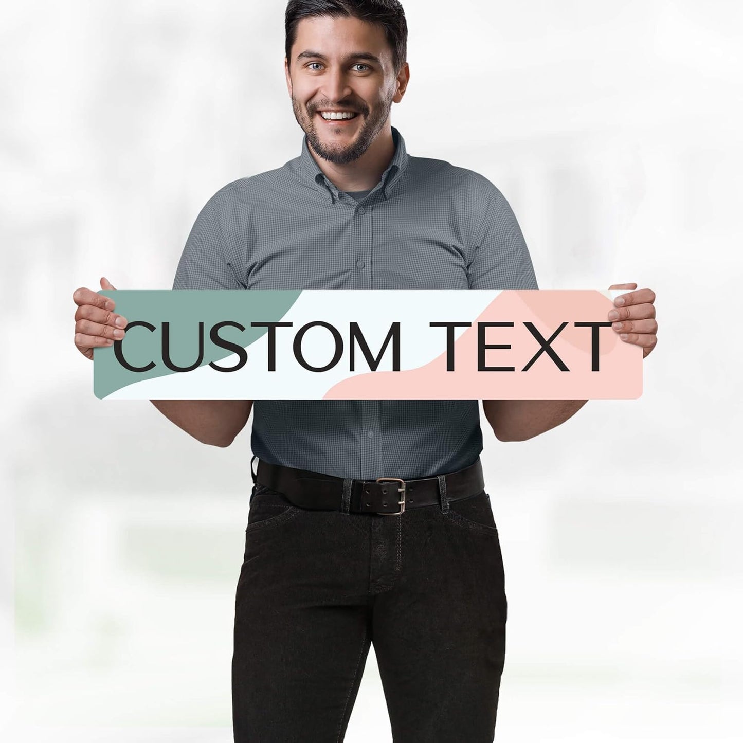 Custom Sign, Custom Street Sign, 11 Font Colors, 13 Font Styles, 4 Hole Options, 22 Sizes, 6x30 Inches, Rust Free DiBound, Fade Resistant, Made in USA by My Sign Center (Minimalist)