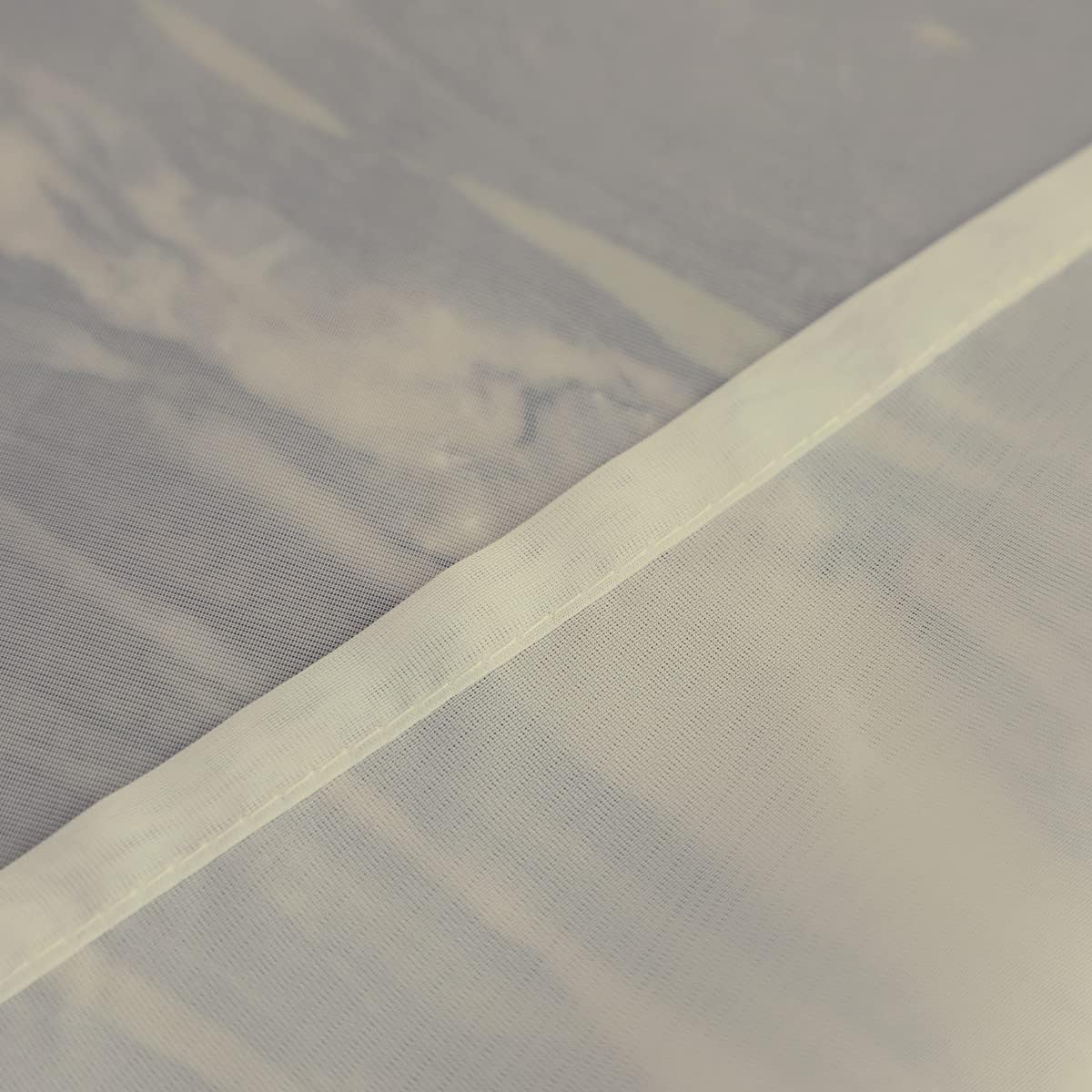 Window Beige Sheer Curtains 108 Inches Long 2 Panels Sheer Curtain Basic Rod Pocket Panel for Bedroom Children Living Room Yard Kitchen (Beige, 52" W x 108" L | 2 pcs)