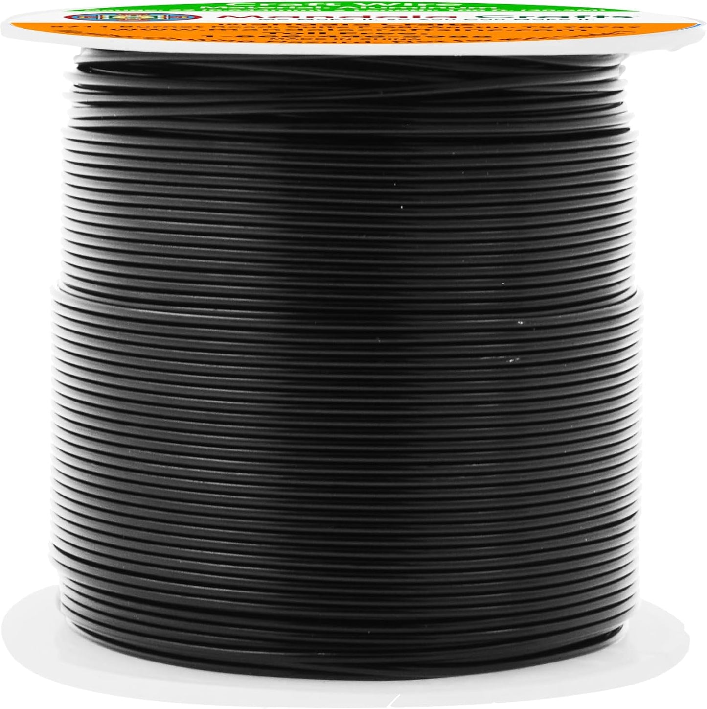 Mandala Crafts 22 Gauge Anodized Aluminum Craft Wire for Jewelry Making - 100 FT Colored Flexible Black Wire - Bendable for Bonsai Armature Crafting Sculpting