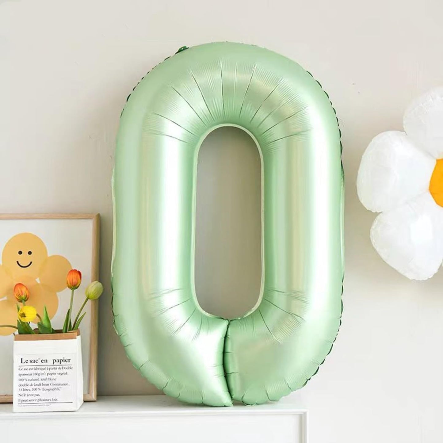 40 Inch Olive Green 0 Number Large Balloon Digital 0 Numbers Big Foil Helium Number Balloons 0-9 Jumbo Happy 10 20 30 50 60 80 Mylar Birthday for Baby Girl Anniversary Party Supplies (Number 0)