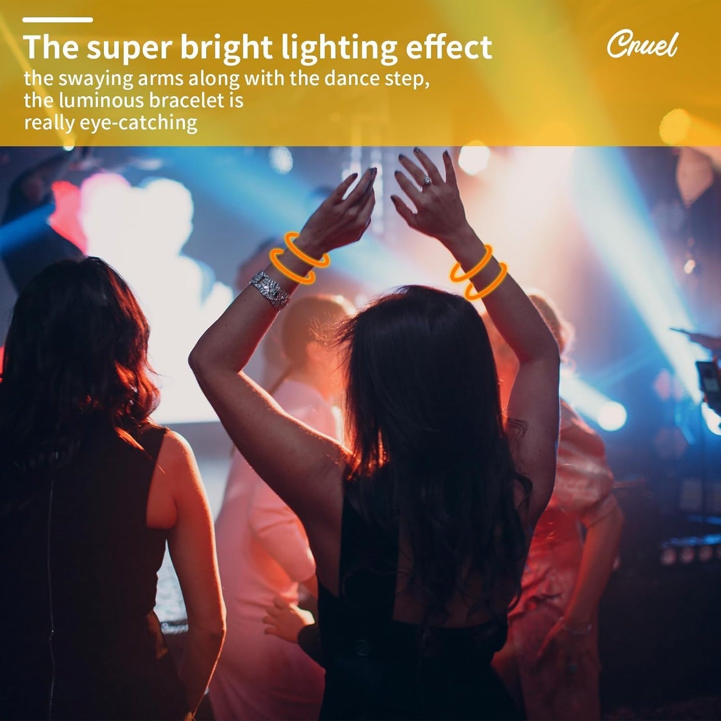 200 Pack 8'' Glow Sticks Bulk Party Favors Orange Light Up Sticks with Connectors Neon Glow in the Dark Party Supplies Bracelets for Holiday Birthday Party Decoration(Orange)