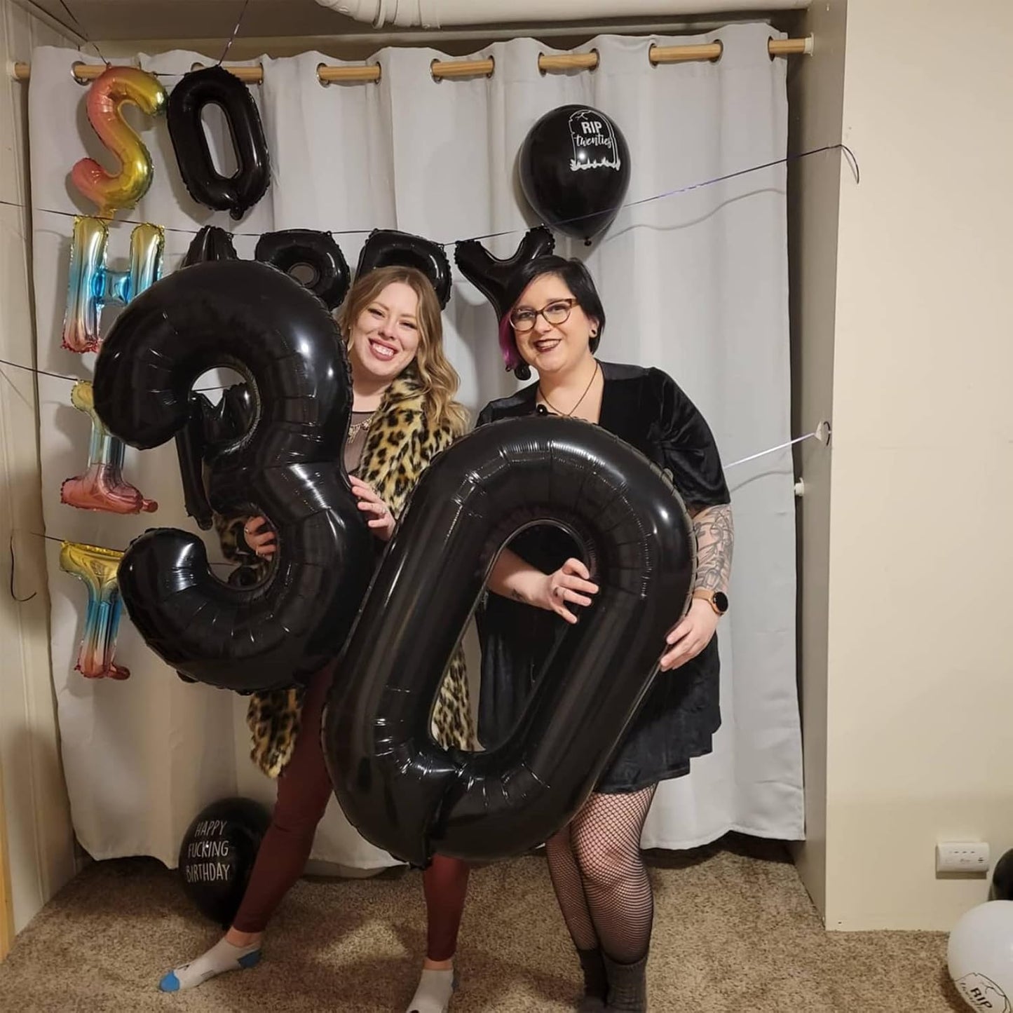 Black Foil Balloon Number 2, 40'' Giant Self Inflating Number Balloons Set 0-9, Large Number 2 Helium Balloon for Girls Boys 2nd Birthday Graduation Anniversary Halloween Party Decorations Supplies