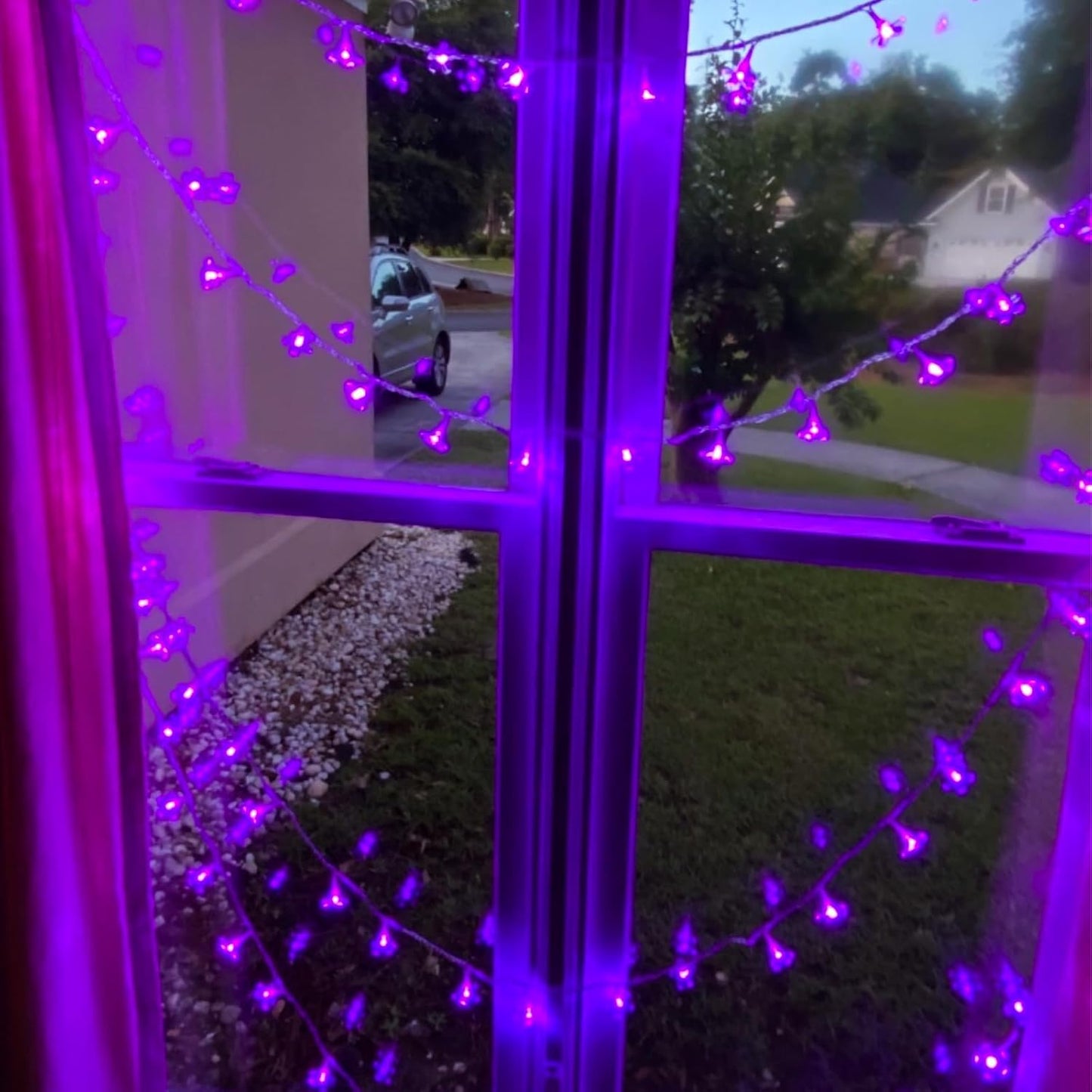 Cute Flower String Lights, USB & Battery Lighted Decorative Fairy Cherry Blossom Indoor Bedroom Tree Branches Hanging, Novelty Floral Lamp for Christmas Easter Wedding Party Birthday Decor (Purple)