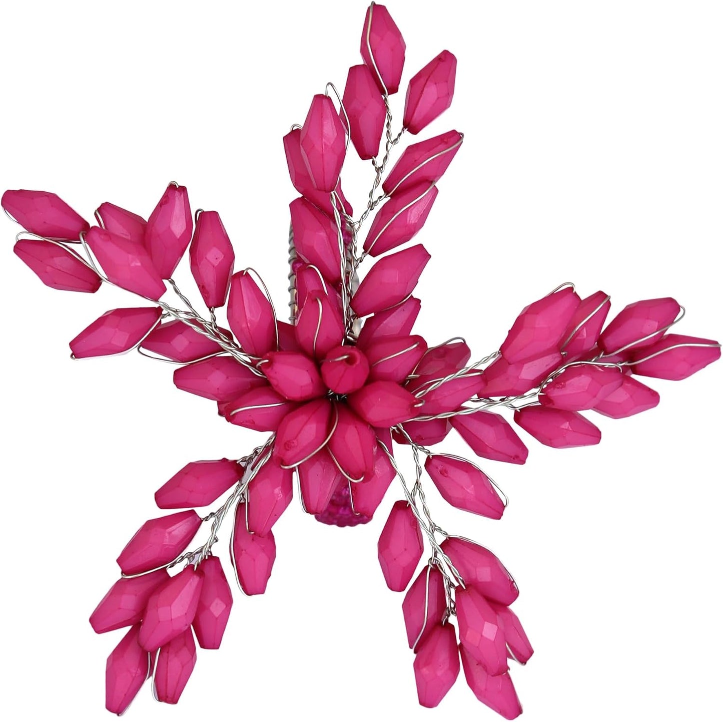 Napkin Rings Set of 12 for Dining Table Decoration Parties Everyday Metal Napkin Holder Leaf Pink (Pack of 12)