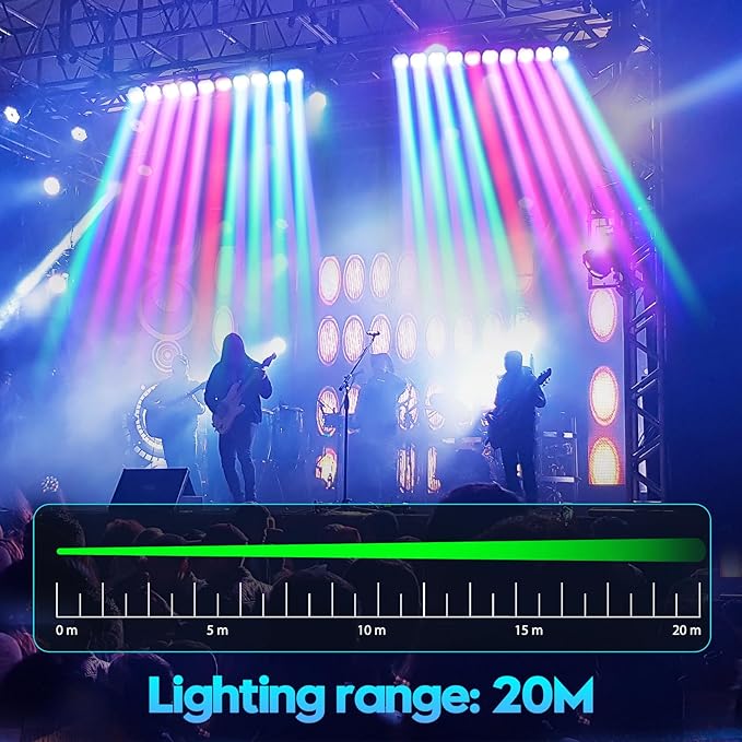4 in 1 LED Wall Washer Light,250W Moving Head Light Dj Lights Bar Alloy Y axis 120° Beam Protection IP20 Stage Lights Bar with DMX Control Auto Sound Activated for Wedding Party