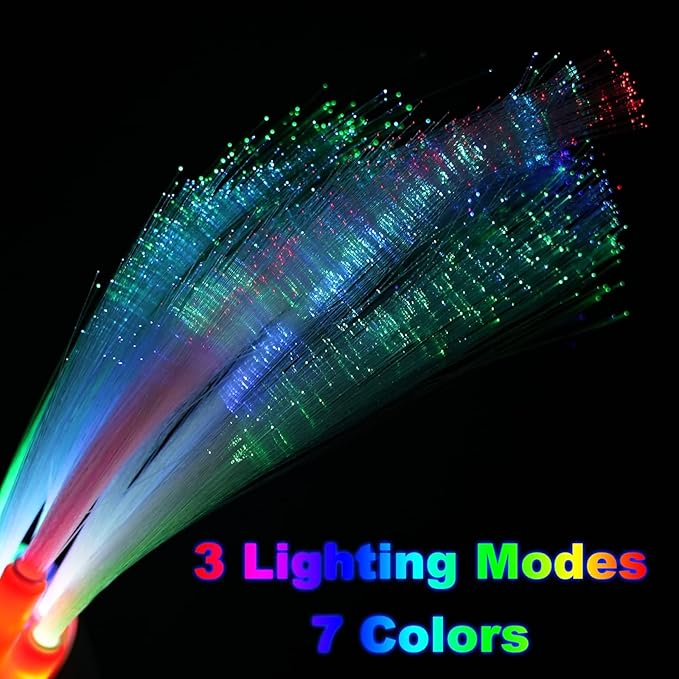 100 Pack Glow Sticks Mardi Gras Party Supplies ,3 Models Flashing Sticks, Fiber Optic Wands Light up Sticks Fit New Years Eve Wedding Birthday Christmas valentine's day