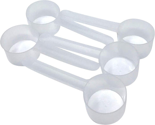 53 mL (1.8 Oz. | 3.58 Tablespoon) Long Handle Scoop for Measuring Coffee, Pet Food, Grains, Protein, Spices and Other Dry Goods (Pack of 5)