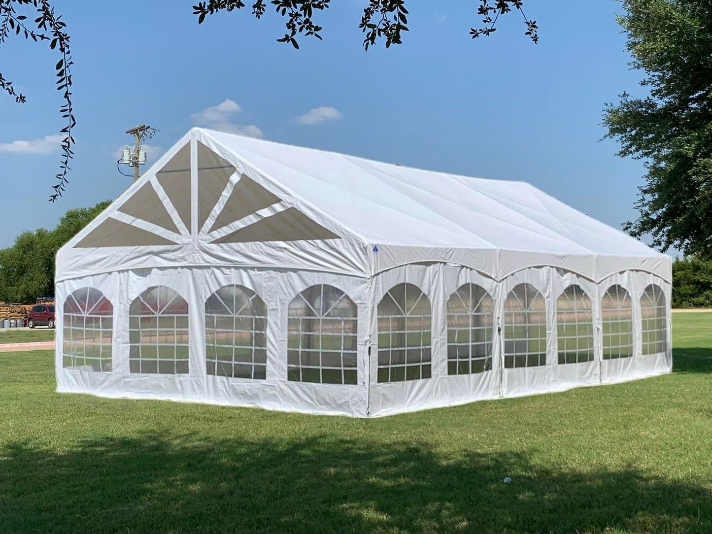 DELTA 30'x20' PVC Marquee Tents for Parties, Large Party Tent, Outdoor Wedding Tent, Heavy Duty Fire Retardard Waterproof Canopy, Carpas para Fiestas,Outdoor Event + 6 Storage Bags