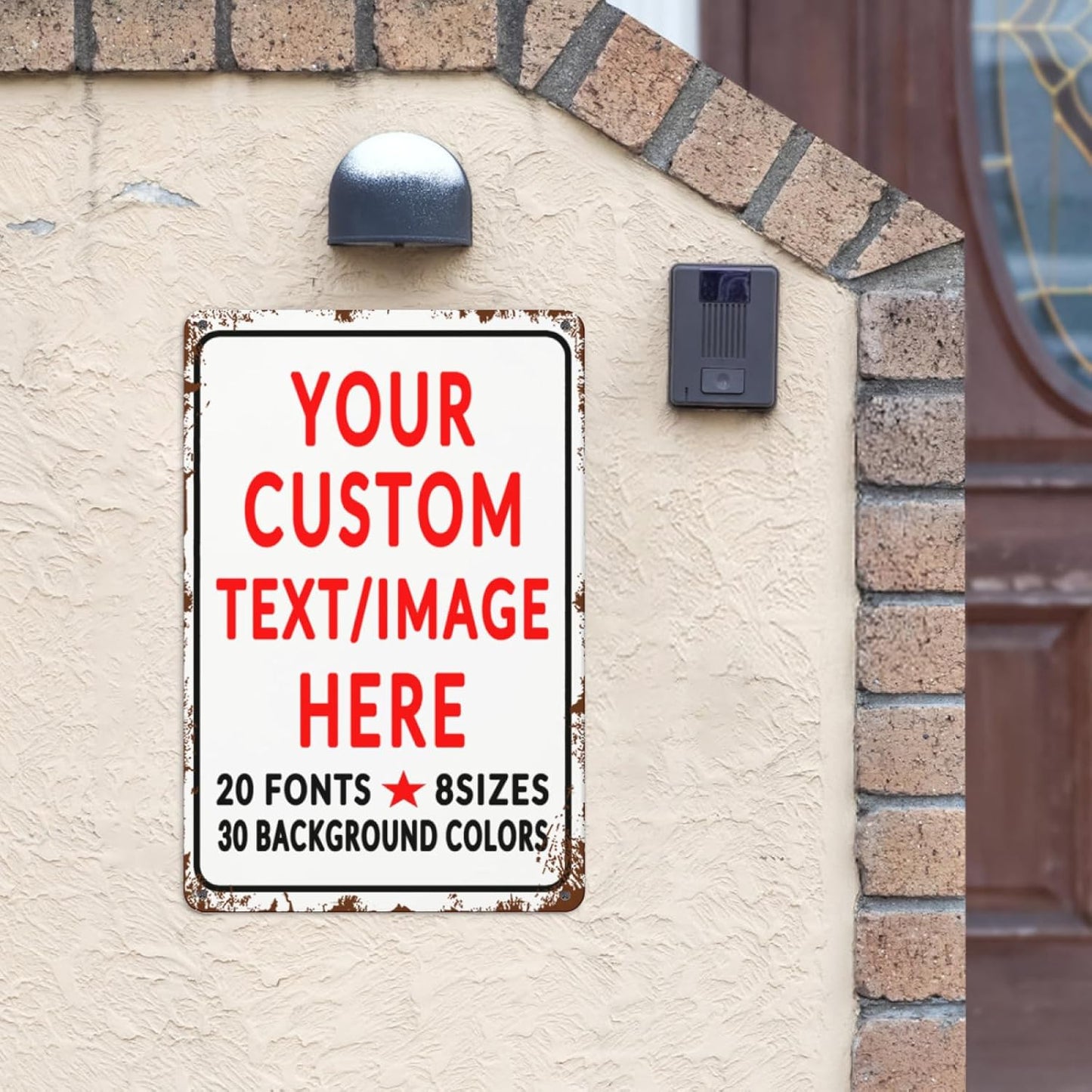 Custom Sign Personalized Custom Metal Sign, Customize For Office, Business, Workplace, Office, Home, Delivery Signs 8x12