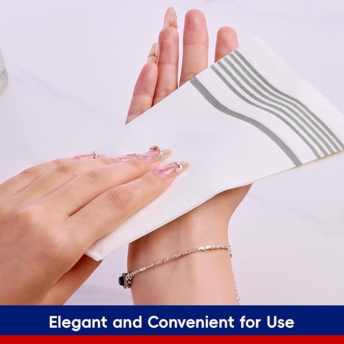 600 Pack Paper Napkins, Disposable Guest Towels Party Dinner Napkins Soft, Absorbent 3-Ply Hand Towels for Bathroom, Wedding and Events