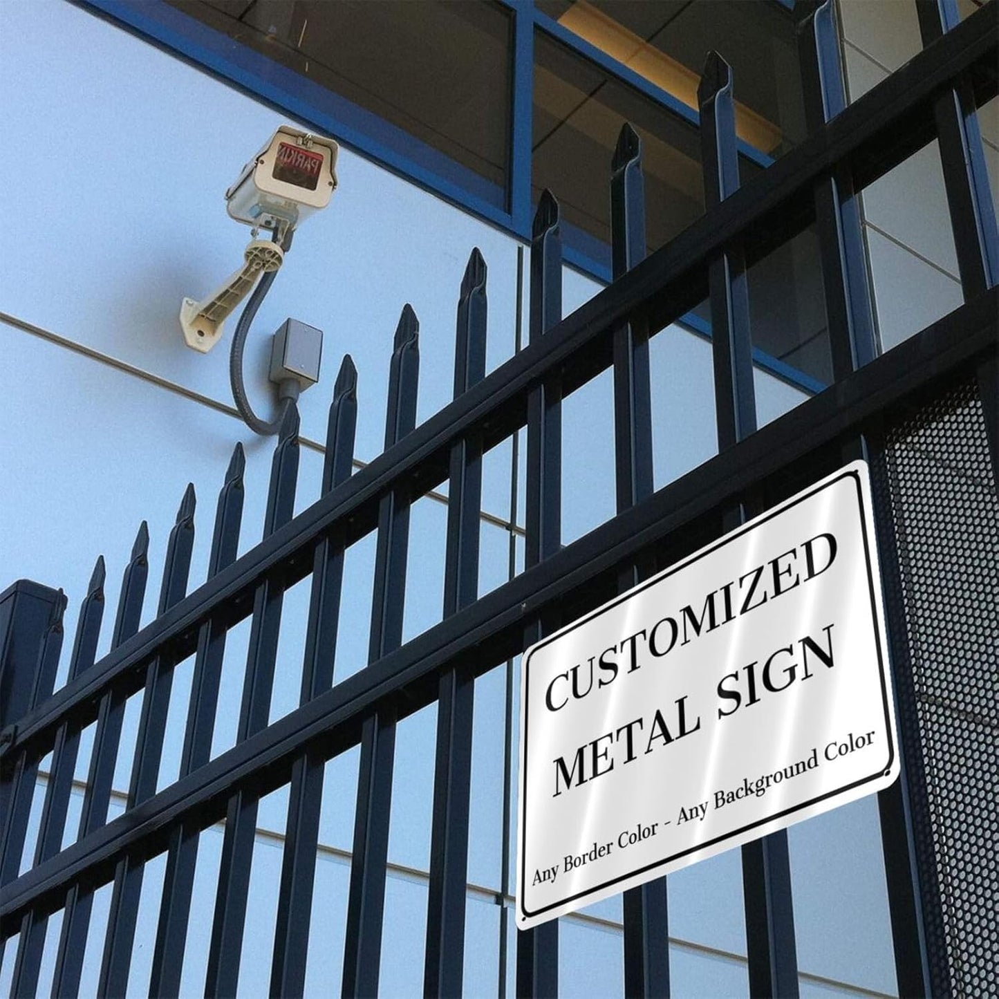 Custom Signs Outdoor Metal - 12 x 8 Personalized Aluminum Rust-Proof Entrance Garden Hazard Intersection Parking Signs, Decorative Sign（Style 02)