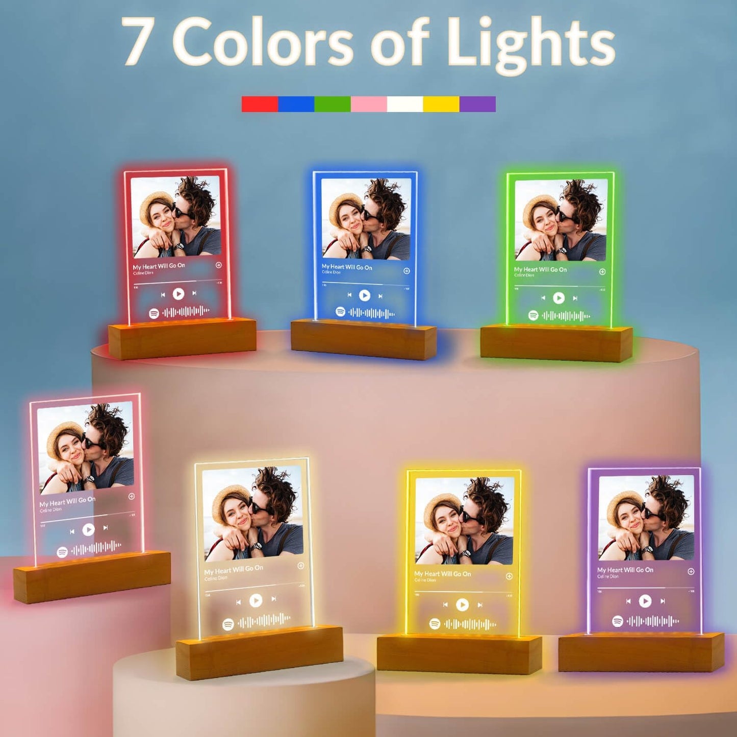 Custom Spotify Plaque, Customized Acrylic Song Plaque/Glass Album Cover, Custom Music Picture Frame, Personalized Anniversary Couple Gifts for Her Him Girlfriend Boyfriend