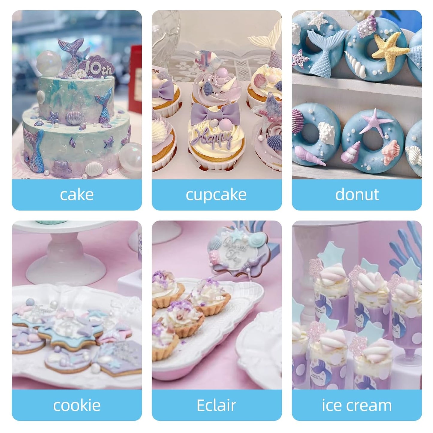 Sugarzy Edible Pearls Sprinkles Cake Decorating,130g/4.58oz,Purple Pink Pearl Sugar Sprinkle Mix Seashell,Baking Ocean Beach Candy Decorations,Perfect for Cookies,Donuts,Cupcake Topper,Birthday Holiday Party Supplies