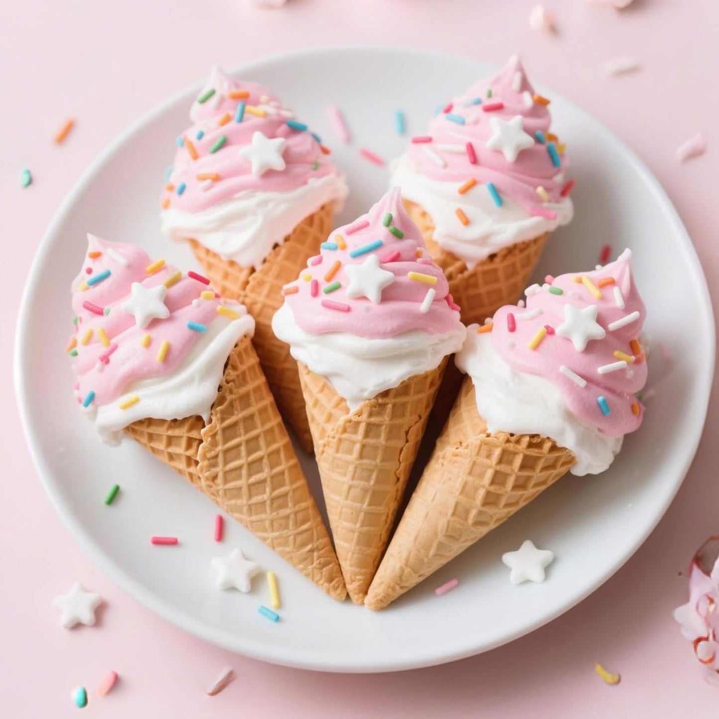 Edible Rainbow Sprinkles for Cake Decorating,White Stars Candy Mix Colored Jimmies,100g/3.53oz,Dessert Decorations,Cupcake,Cookies,Ice Cream Topper,Colorful Pastel Sprinkle for Cake Decorating,Perfect For Birthday Party,Festival Baking Supplies