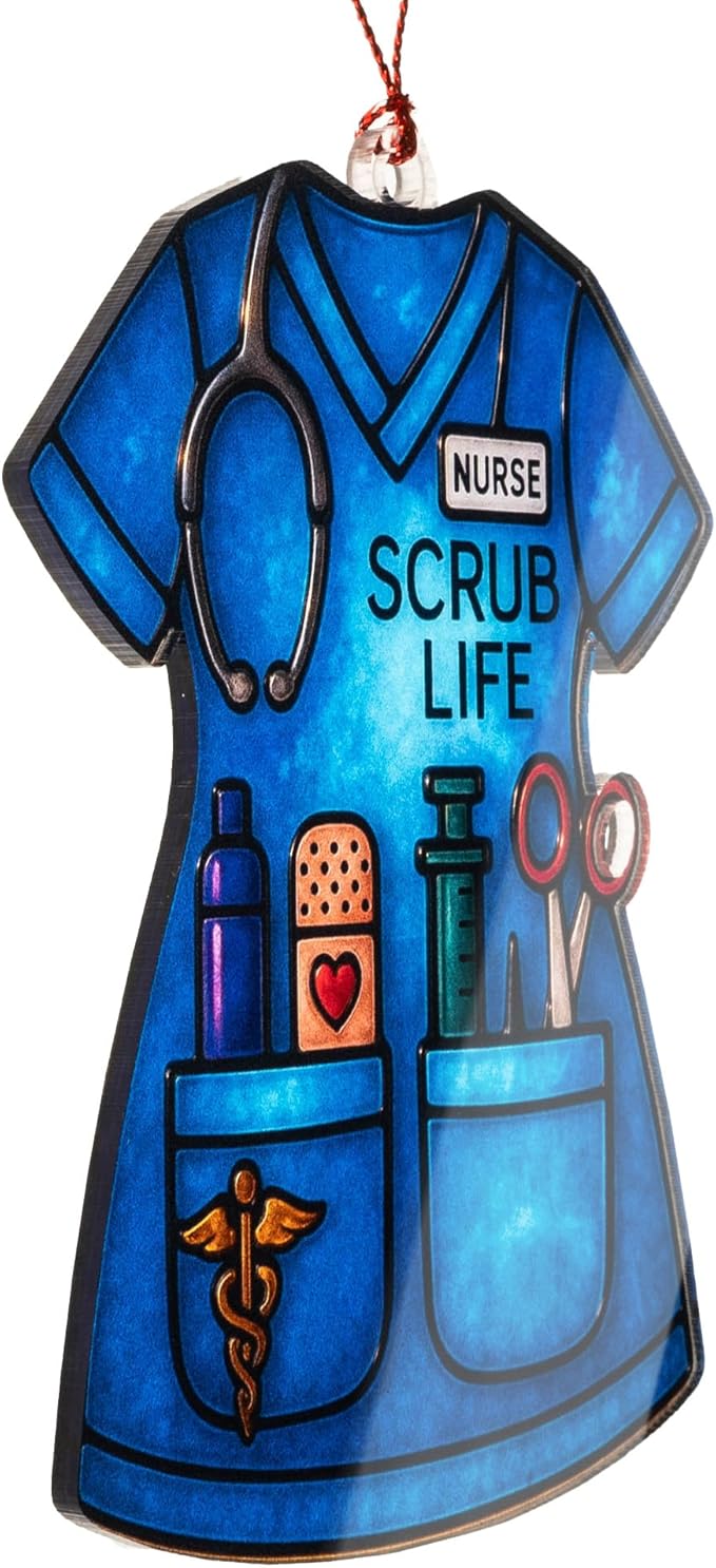 Nurse Christmas Ornament – Healthcare Worker Ornament | Medical Gifts for Nurses + Doctor Ornament – Nurse Appreciation Gifts – Christmas Ornament 2025