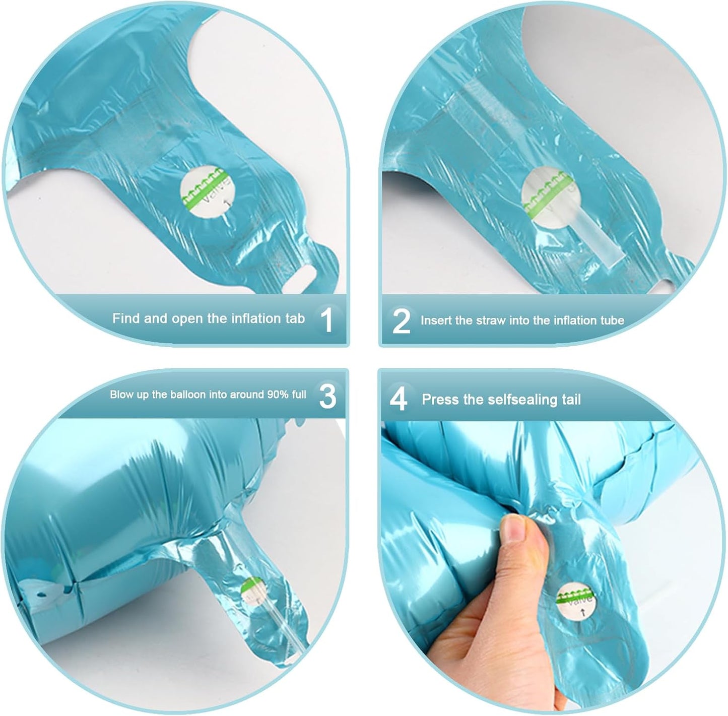 Pearl Blue Foil Number 8 Balloon 40 Inch, Helium Mylar Eight Number 8 18 28 38 48 58 80 88 Birthday Balloons, 8th Pearl Blue Women Men Wedding Anniversary, Graduations Party Supplies