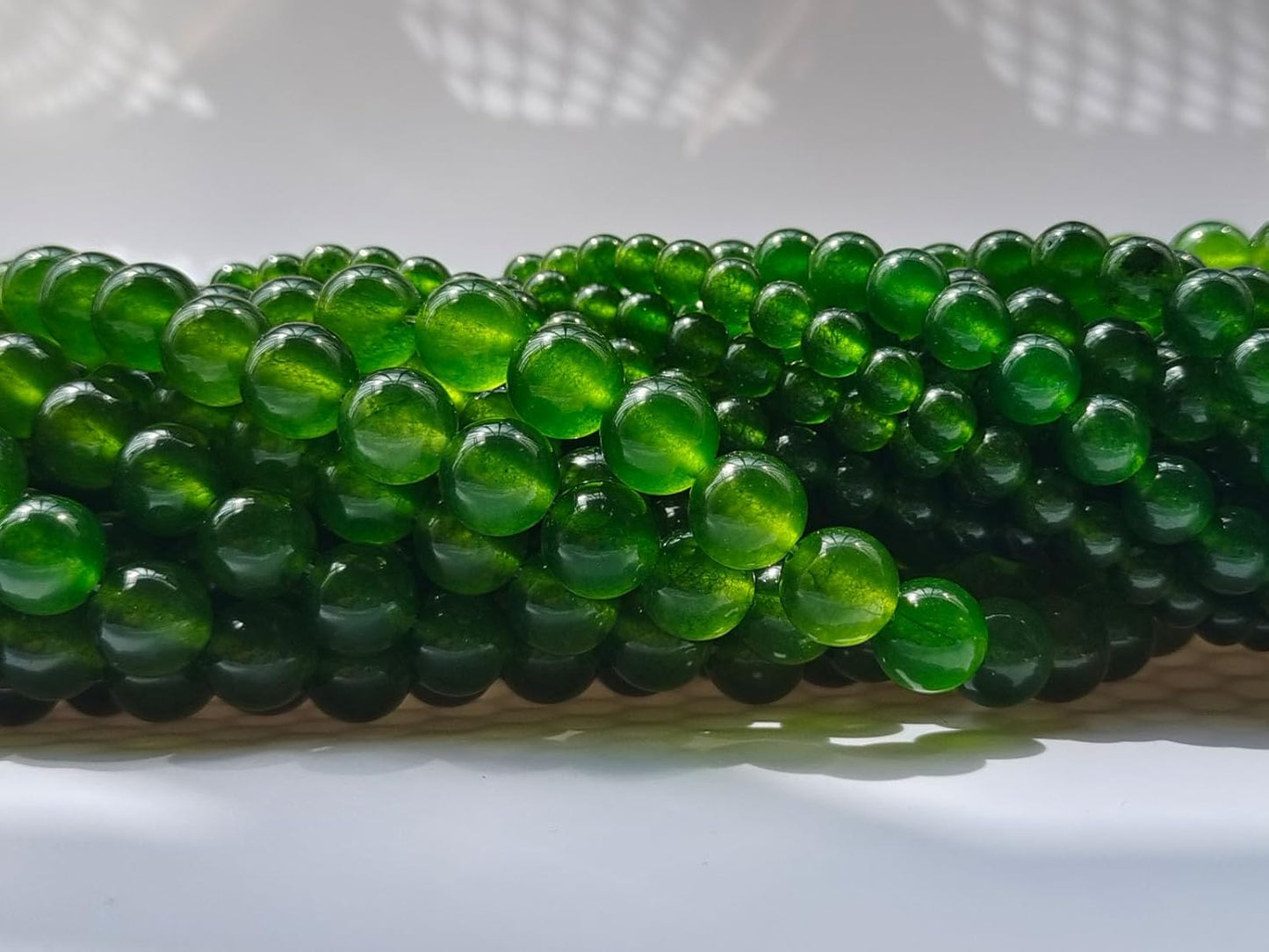 Stone Beads 6mm 140pcs Green Chalcedony Beads Round Loose Gemstones Beads for Bracelet Necklace Jewelry Making (6mm, 60634 Green Chalcedony)
