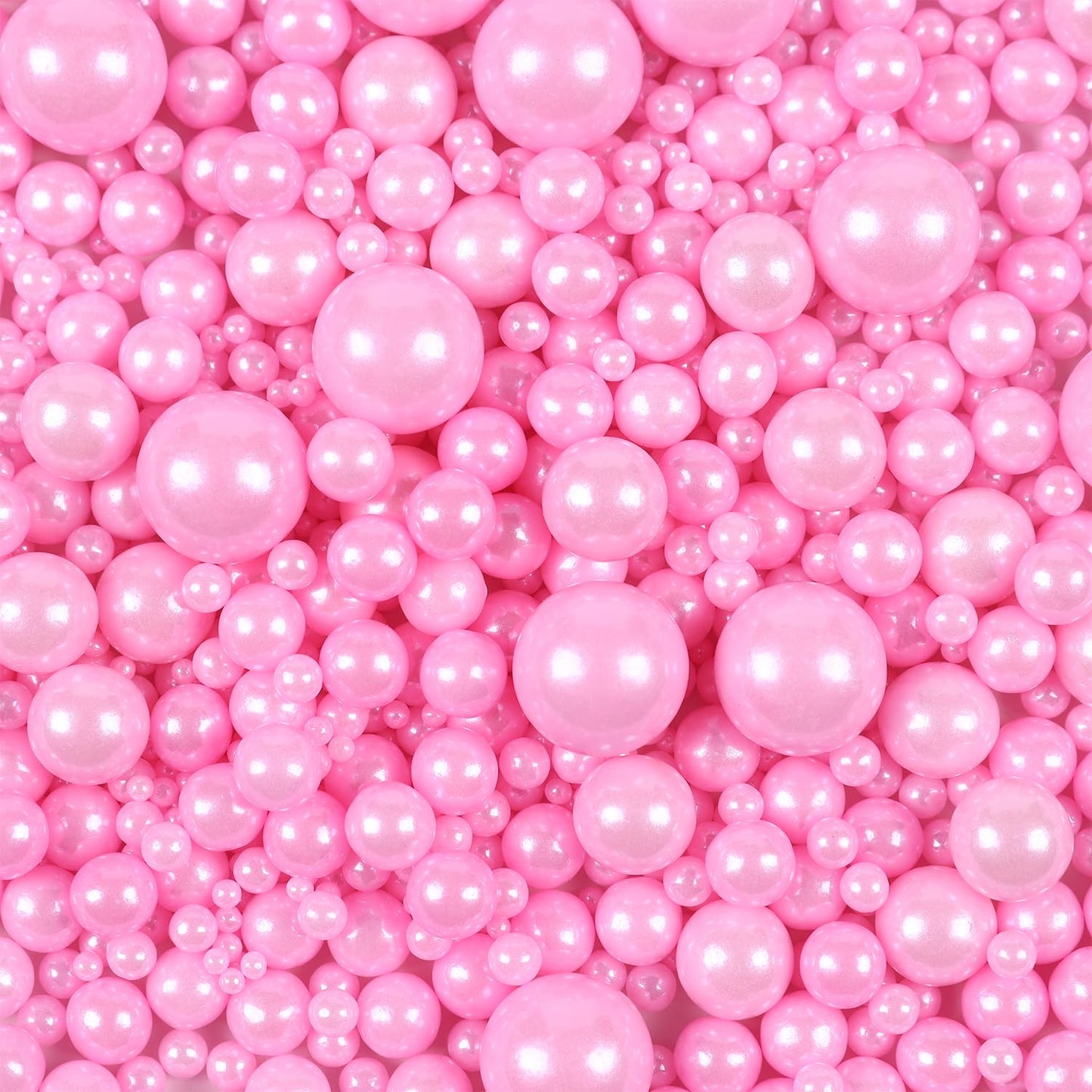 Edible Pearls for Cake Decorating, Pink Sprinkles, Pink Pearl Sprinkles for Cookies, Macaron, Cake, and Ice Cream Topping, Perfect for Valentine's, Holidays, and Baby Shower.120g(4.23oz)