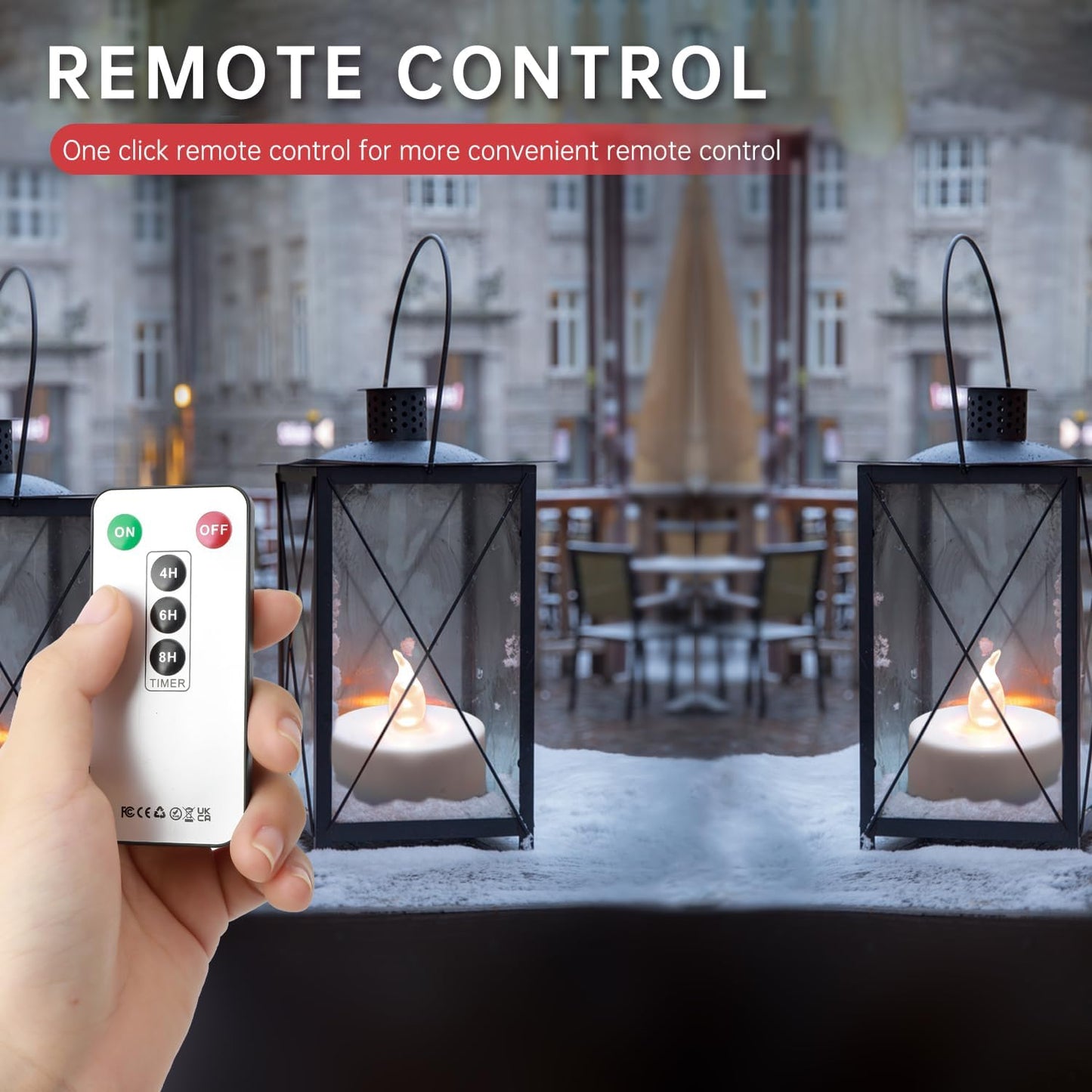 Tea Light Candles with Remote Control,Flickering Flameless LED Candle,Long Lasting 400+Hours,Battery Operated with Timer for Home Decoration Seasonal &Festival Celebration WarmYellow (12pcs)