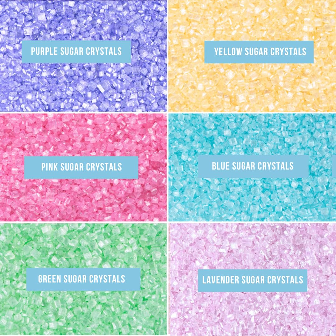 Sweets Indeed Sprinkles 6 Cell Edible Sprinkle Mix Jimmies Perfect for Cake Decorations Baking Ice Cream Cookies Cupcake Topper (Pastel)