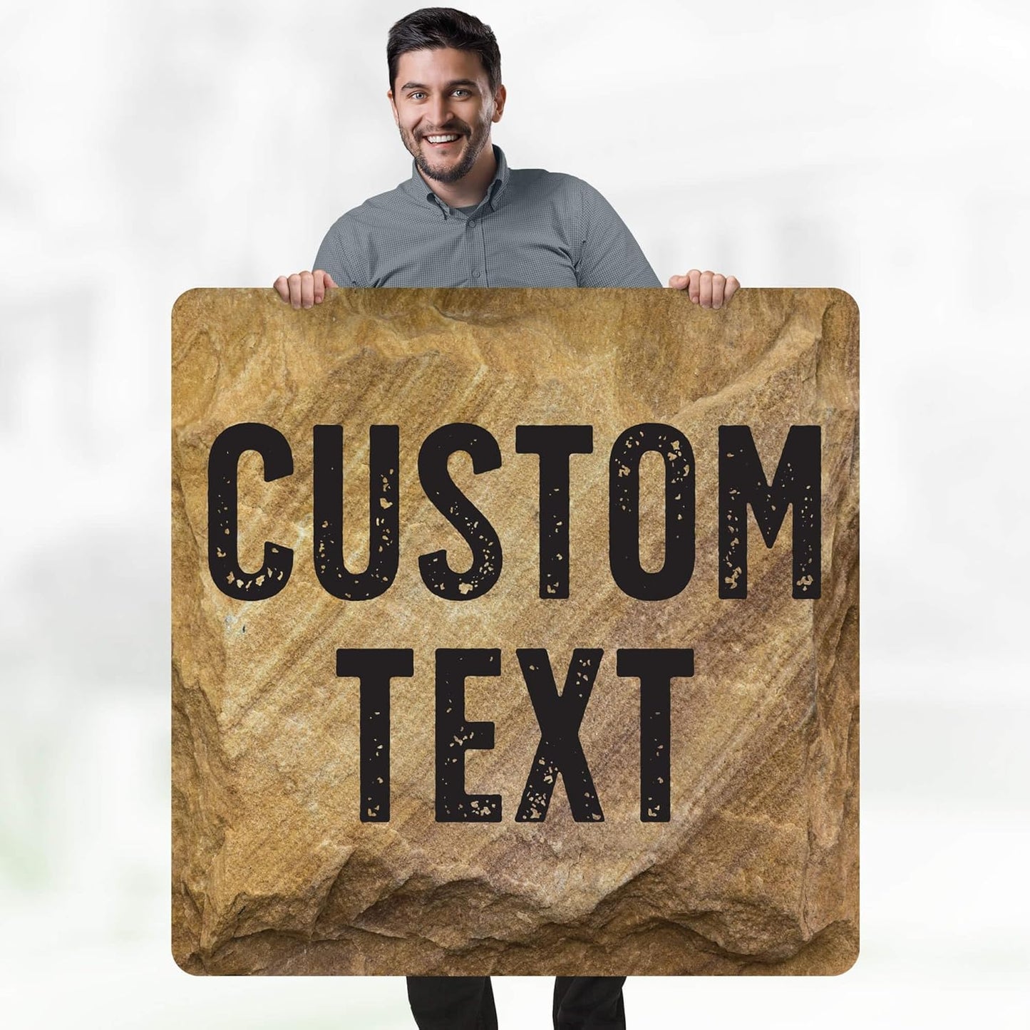 Custom Sign, Custom Street Sign, 11 Font Colors, 13 Font Styles, 4 Hole Options, 22 Sizes, 36x36 Inches, Rust Free DiBound, Fade Resistant, Made in USA by My Sign Center (Stone)