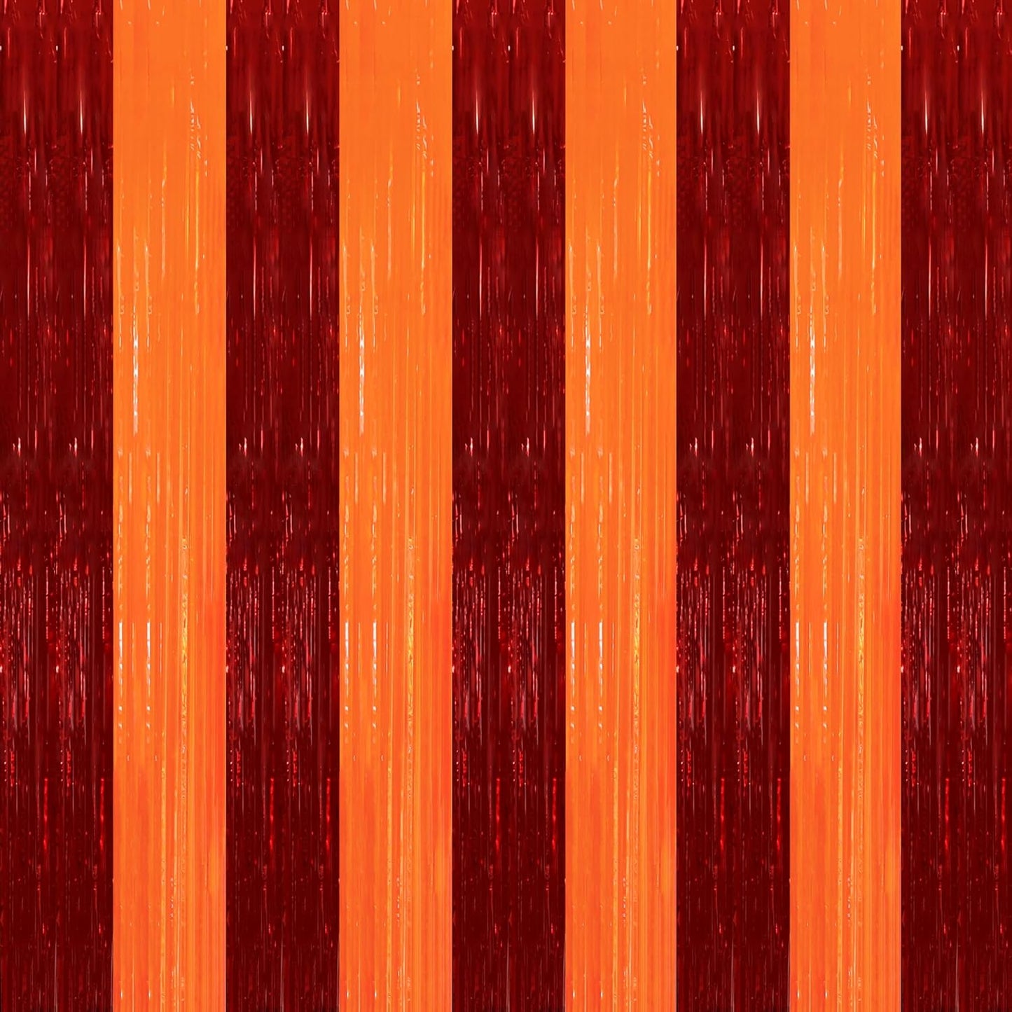 TONIFUL 2Pcs Red Orange Door Streamers,Green Photo Booth Backdrop,Metallic Streamers Green Foil Fringe Curtains for Birthday,Christmas,New Year,Thanksgiving,St. Patrick's Day Party Streamers Decor