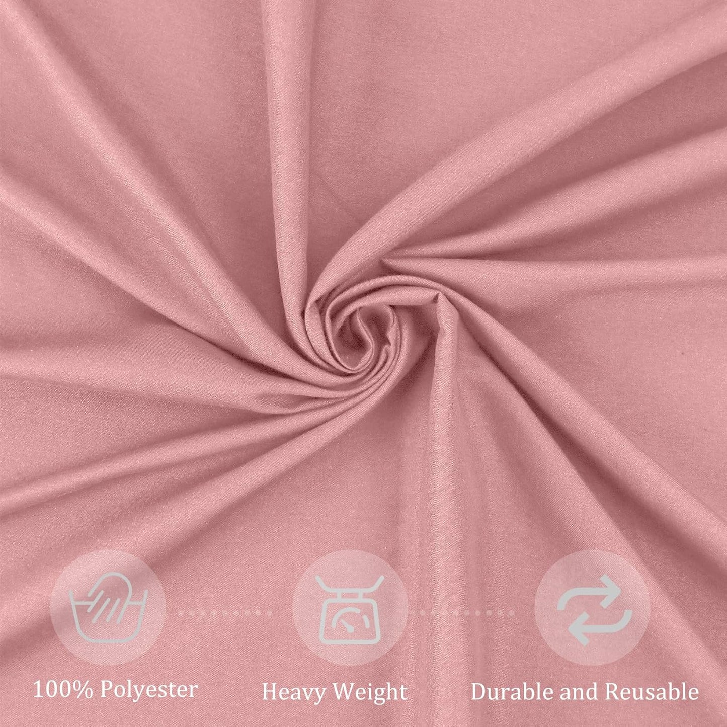 8 Pack Premium Round Tablecloth 90 Inch Round Table Covers Bulk Washable Polyester Fabric Round Table Clothes for Wedding Party Reception Banquet Buffet Restaurant (Dusty Rose, 90 Inch)