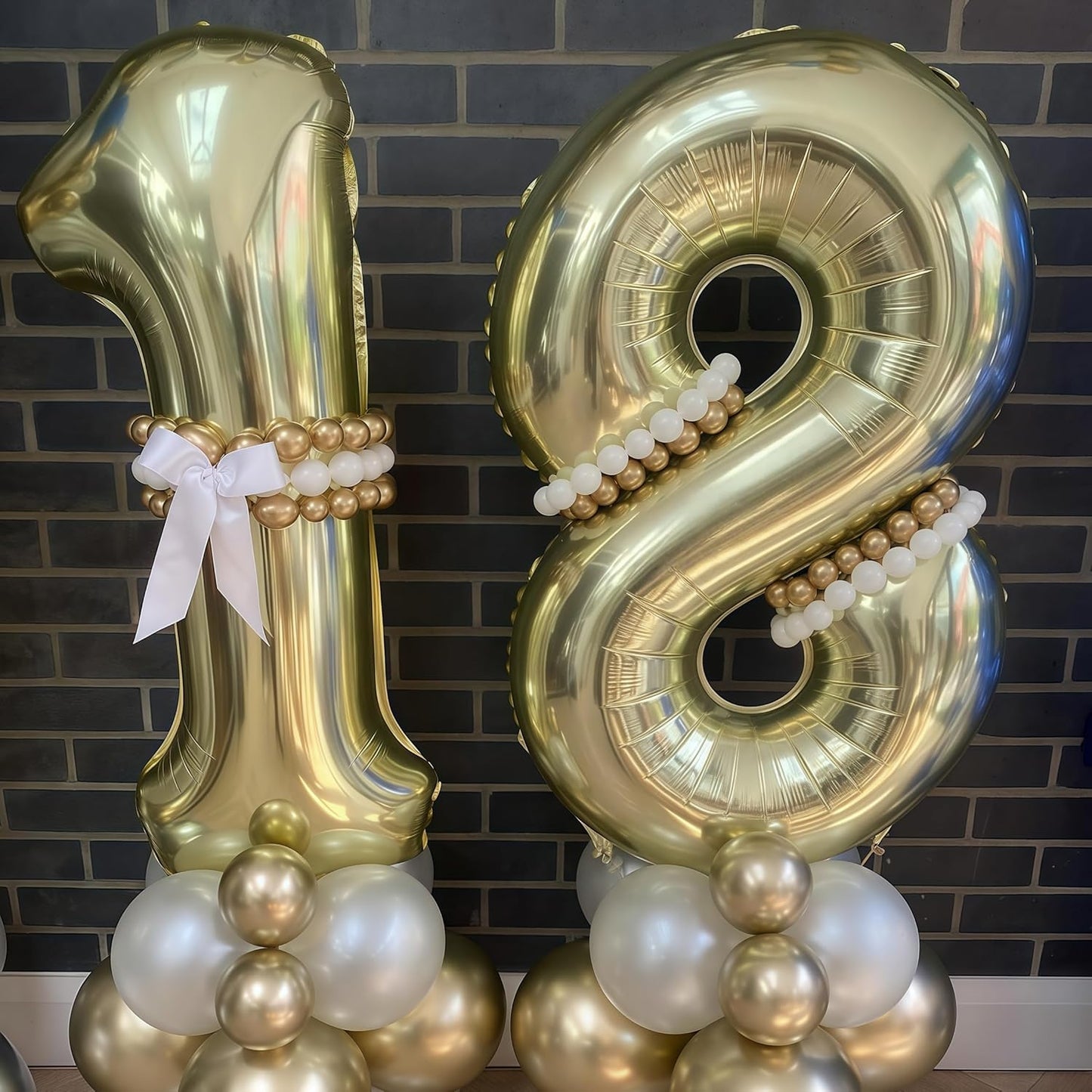 Champagne Gold 6 Balloon,40 Inch Light Gold Number 6 Balloon Big Foil Mylar Helium 6 Balloon for Birthday Party