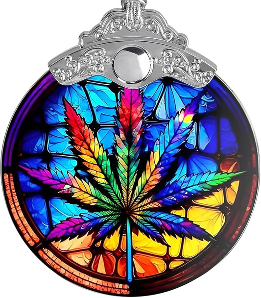 Maple Leaf Ornament Glass Hanging Ornament for Christmas, Thanksgiving, Birthday, Holiday Decorations and Xmas Gifts Ideas