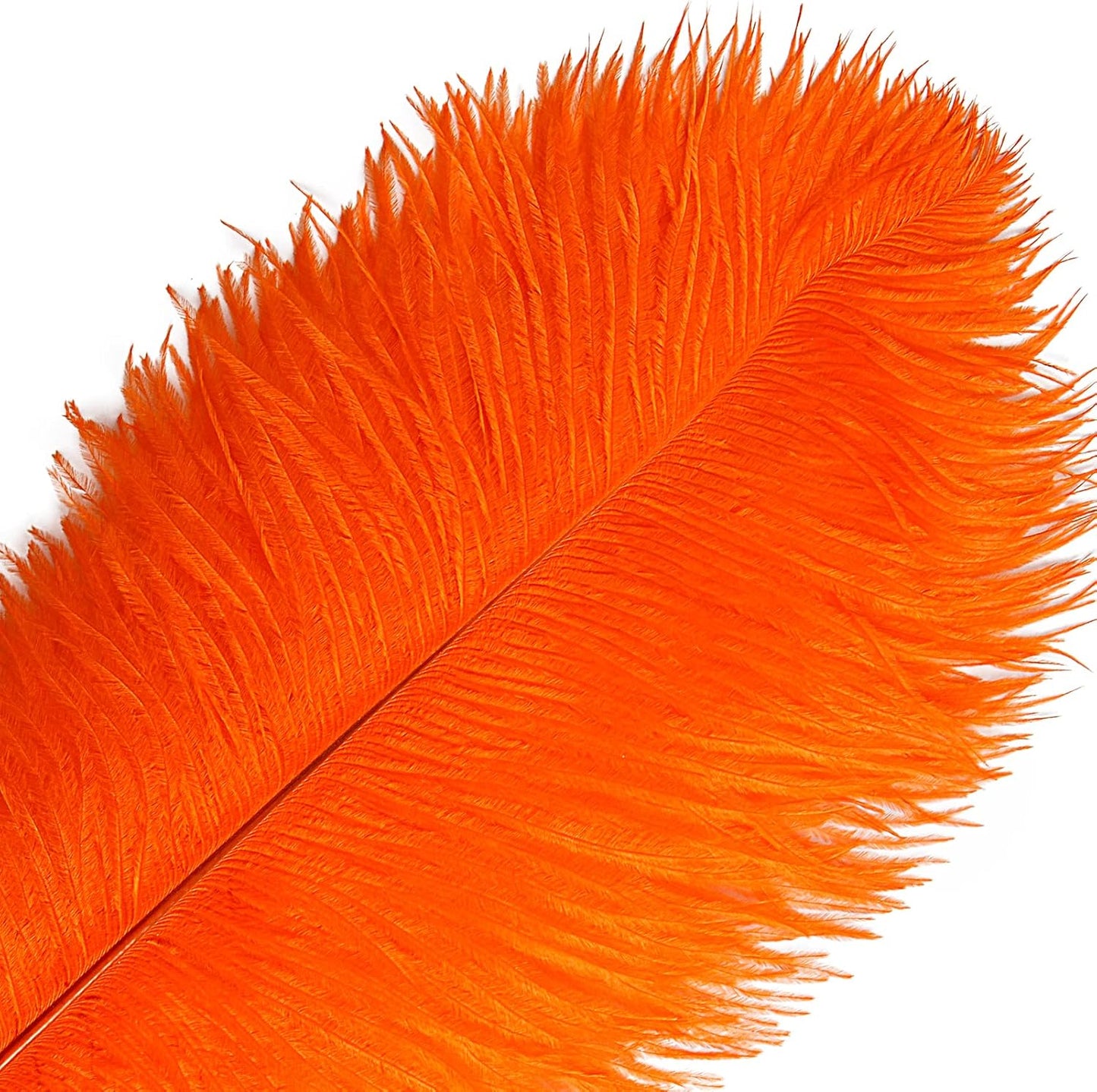 THARAHT Orange Ostrich Feathers 12pcs Large Natural Bulk 14-16Inch 35cm-40cm for Wedding Party Centerpieces Halloween and Home Decoration Feathers