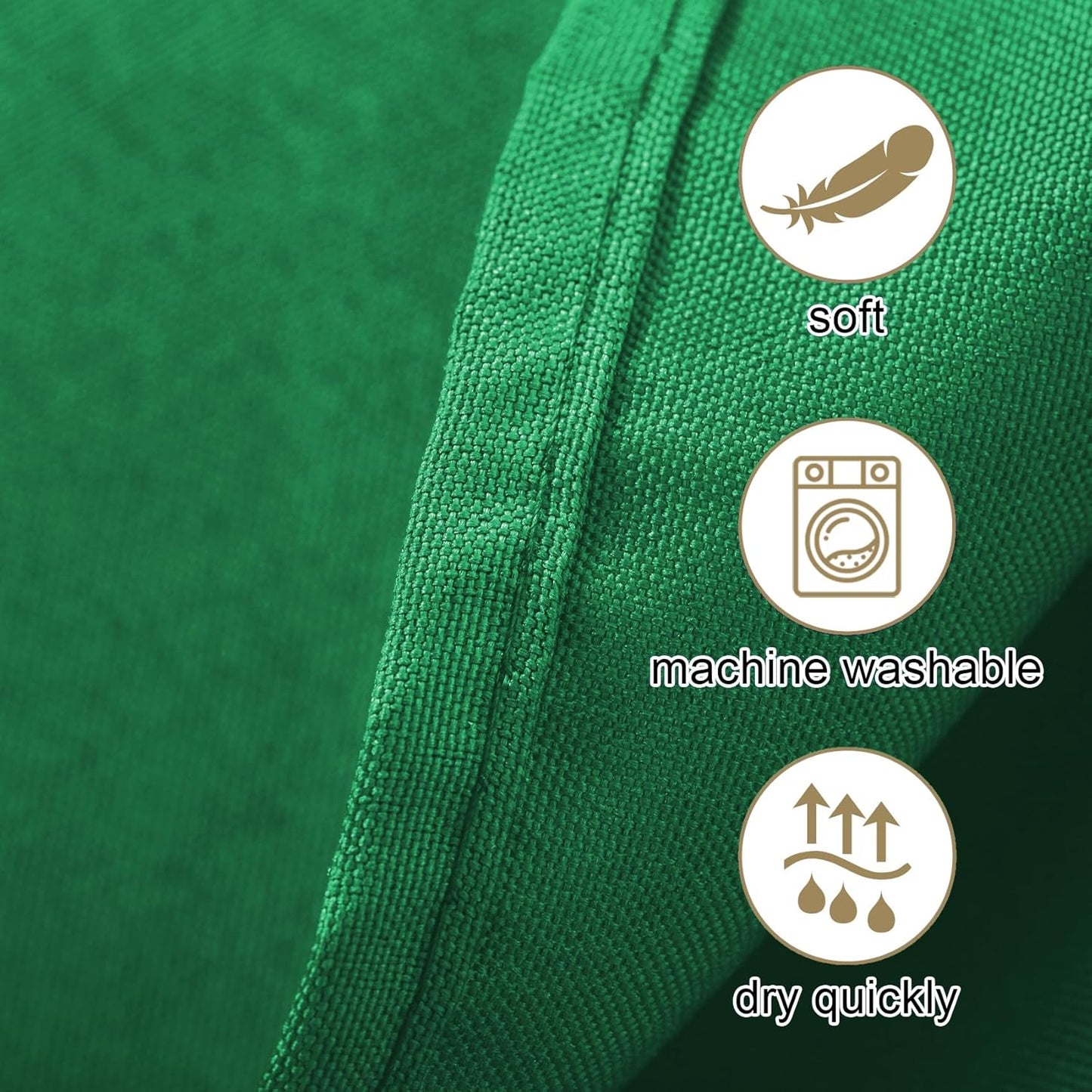 Ascoza 2pack 108 Inch Emerald Round Tablecloth in Washable Polyester Fabric for Wedding/Banquet/Restaurant/Parties