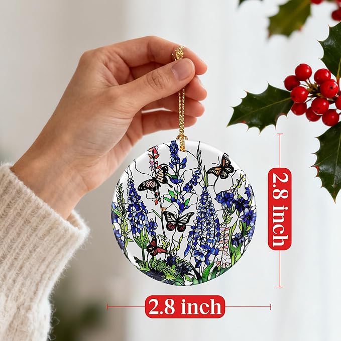 Lavender Monarch Butterfly Ornament – Christmas Ornament, Christmas Tree Decor, & Perfect Holiday Decor | Butterfly Lover Gift, Gifts for Women and Friend