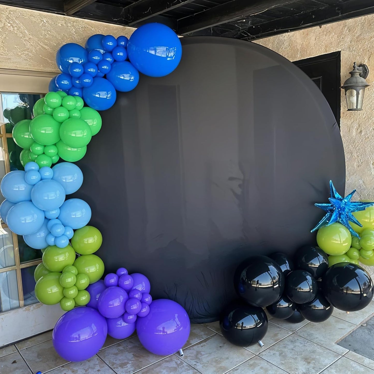 Black and Green Balloons, 60PCS Teal Blue Green Purple Video Game Balloons, Black Purple Blue Balloon for Man Video Game Baby Shower Birthday Monsters Theme Boys Game Night Party Decorations Supplies