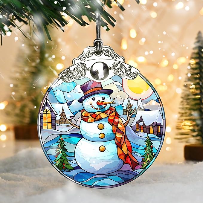 Snowman Christmas Ornaments - Snowman Decorations for Tree, Merry Christmas Gifts